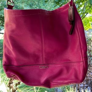 Coach Magenta leather hobo or shoulder bag EUC only used few times
